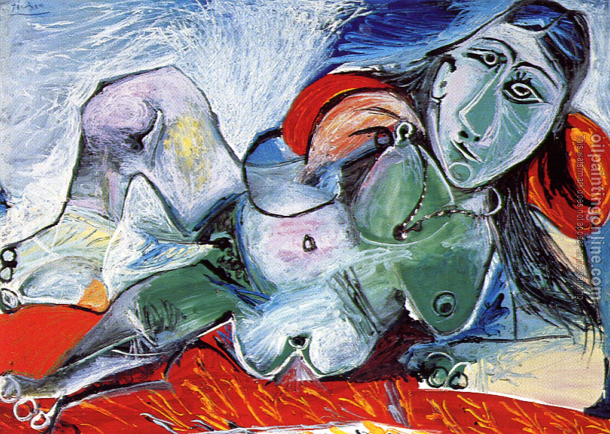Picasso, Pablo - reclining nude with a necklace
